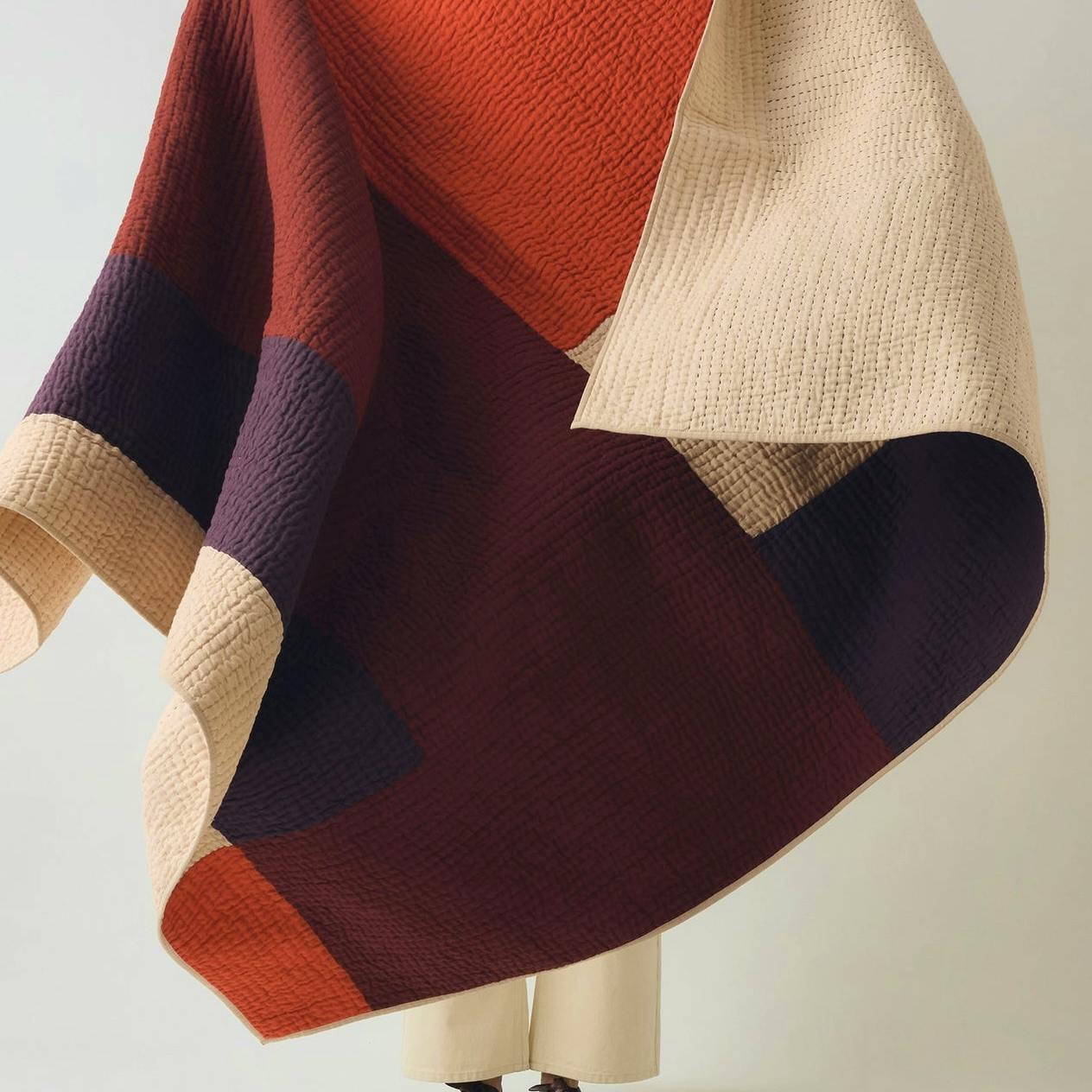 Toast Colour Block Patchwork Quilt, £299