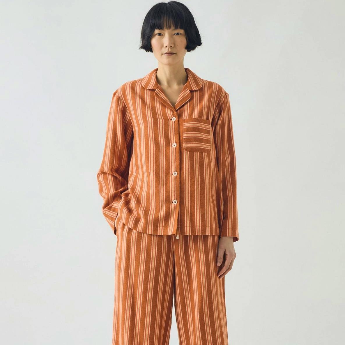 Toast Forte Stripe Flannel Pyjamas, £139