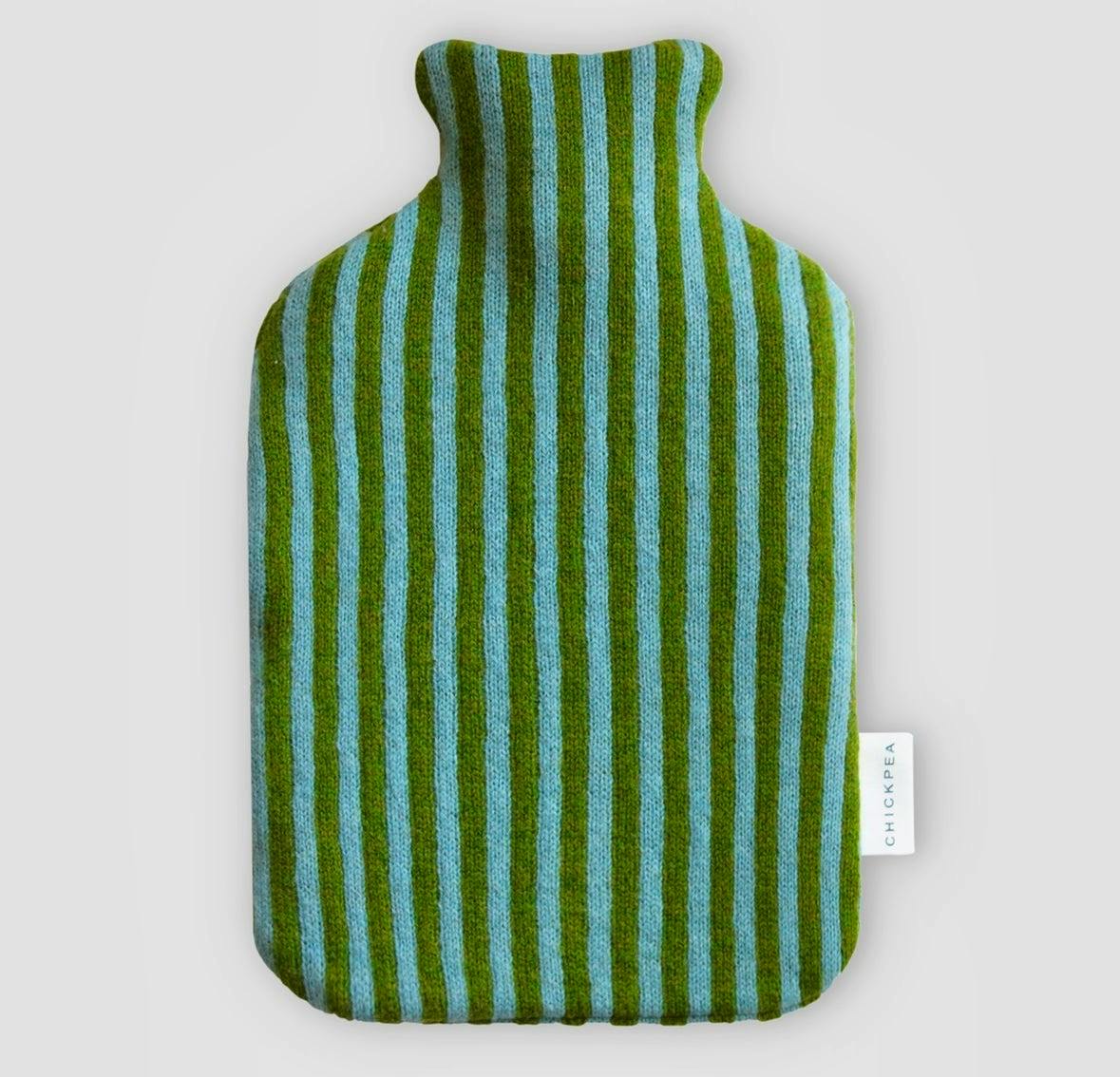 Piglet In Bed Green & Blue Stripe Hot Water Bottle, £49
