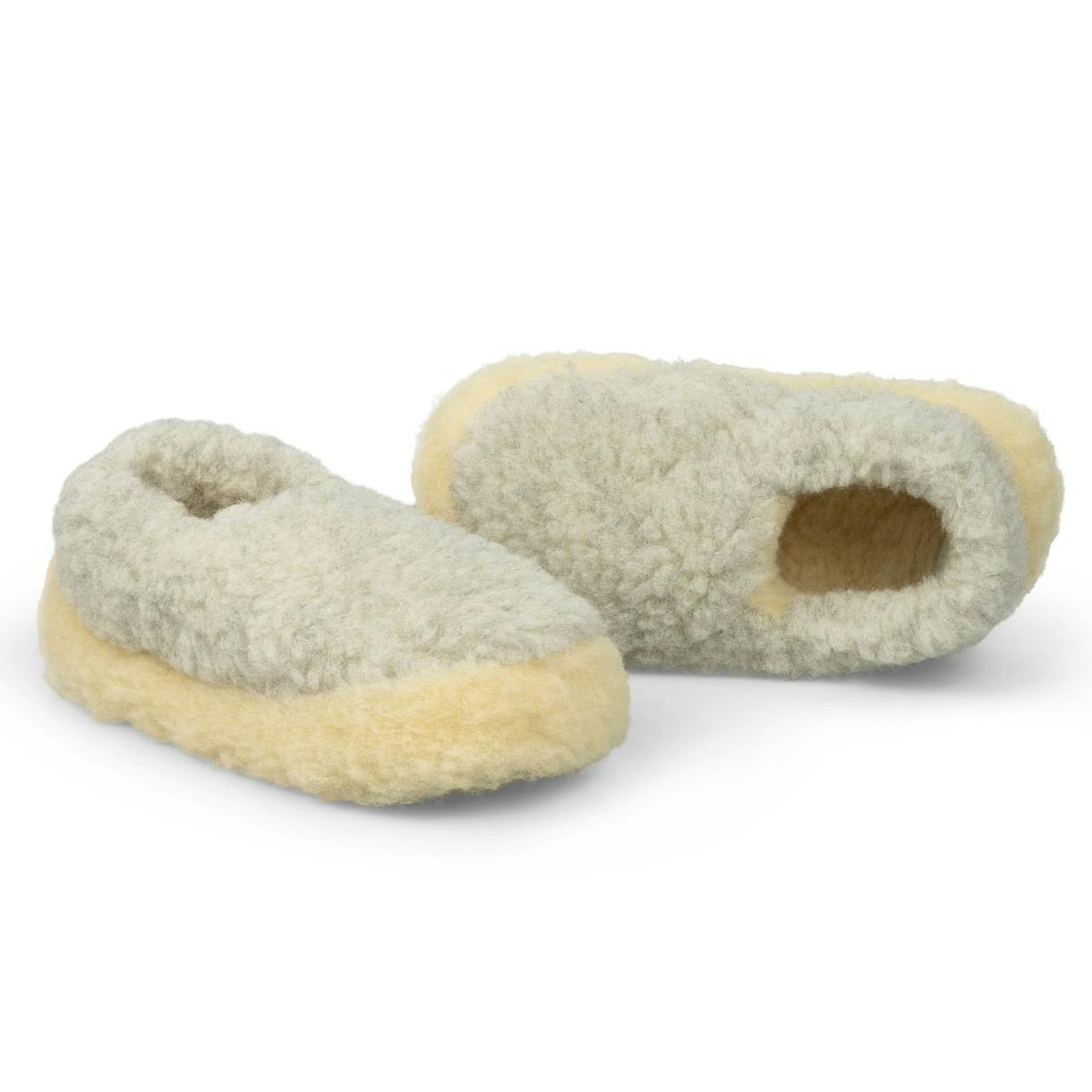 Sleepy Doe Womens Wool Slippers | Arctic Grey, £35