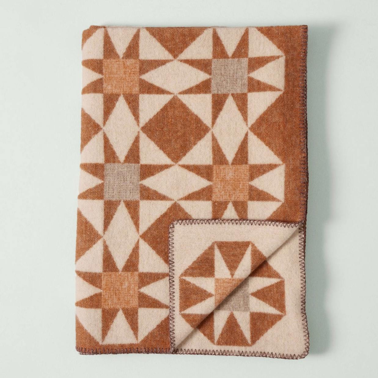 Toast Jacquard Star Wool Blanket, £138