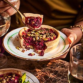 No.1 Balsamic Beetroot & Walnut Vegan Tarts £12
