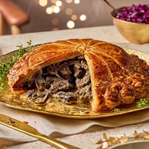 Portobello Mushroom and Mature Cheddar Pithivier £17.50