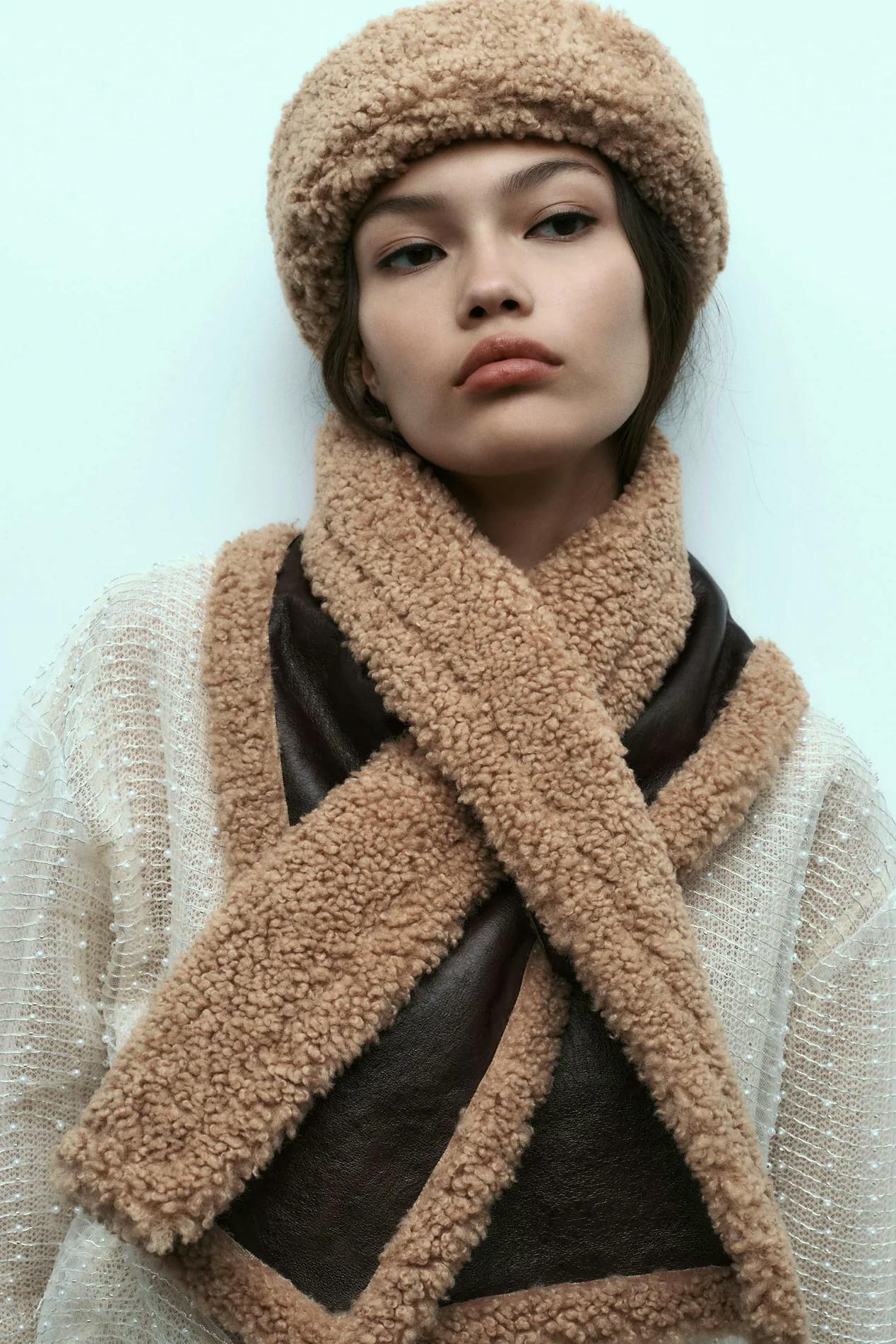 Wardrobe Icons Double-Faced Faux Shearling Scarf, £25.99