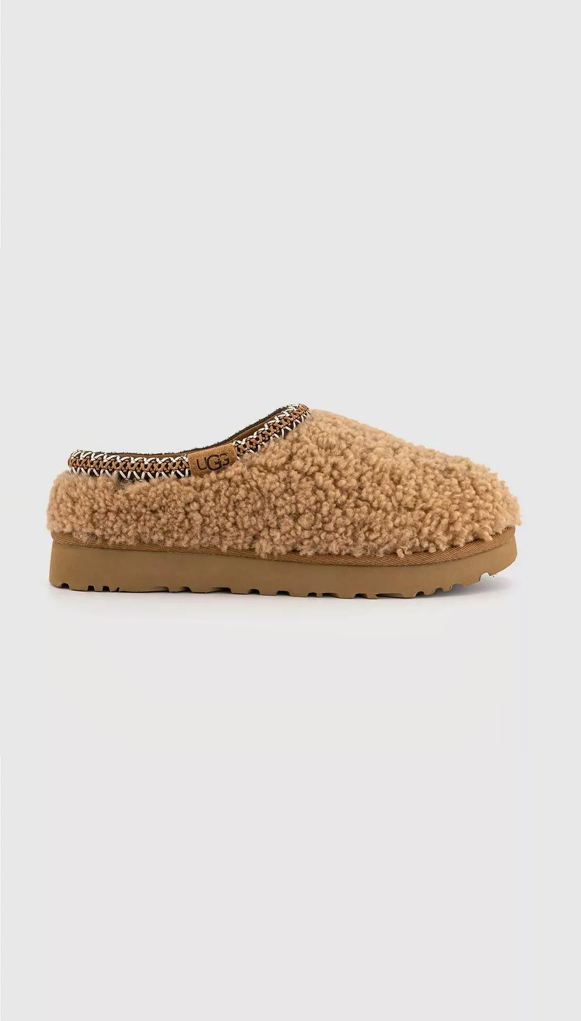 UGG Tasman Maxi Curly Slippers Chestnut, £110