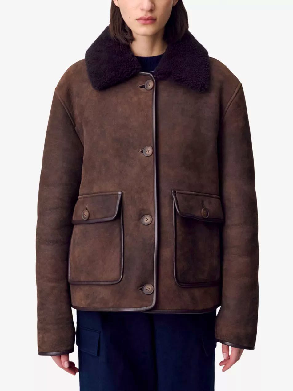 Claudie Pierlot Collared Regular-Fit Shearling Coat, £1,795
