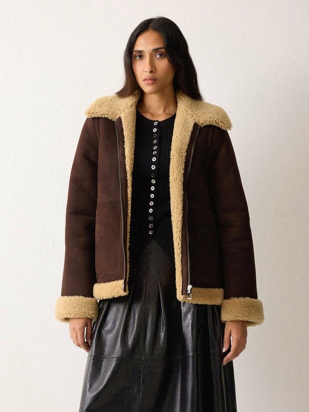 Jigsaw Italian Merino Shearling Coat, £1,100