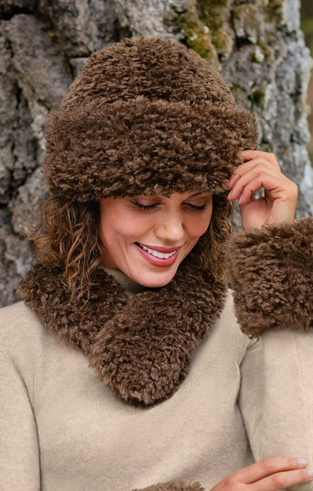 House of Bruar Ladies Helen Moore Faux Sheepskin Sherpa Hat, £69.95