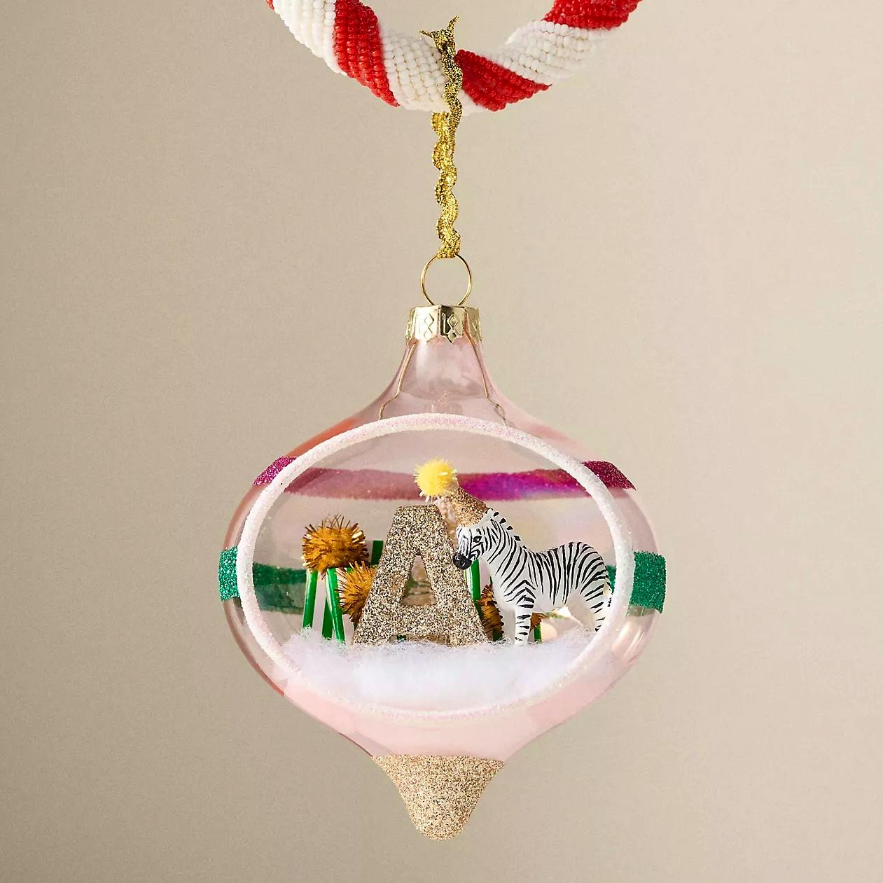 Anthropologie Party Animal Monogram Ornament, £12