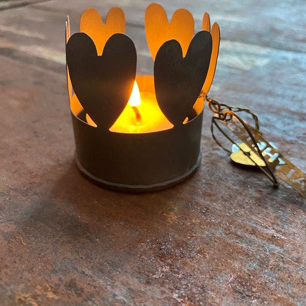 Griege Zinc Heart Tealight Holder, £17.95