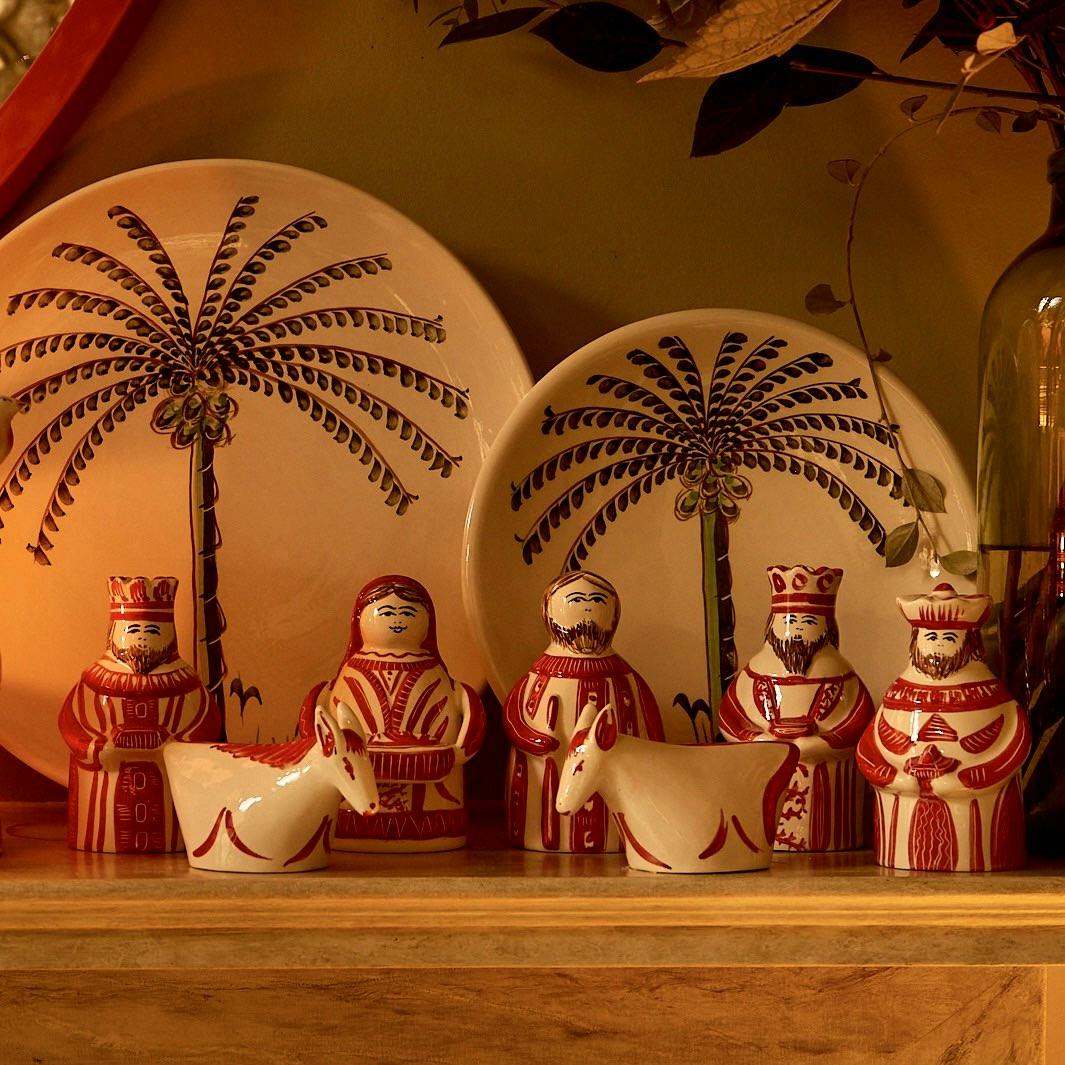 Villa Bologna Pottery Red Nativity Set (7 Piece), £160