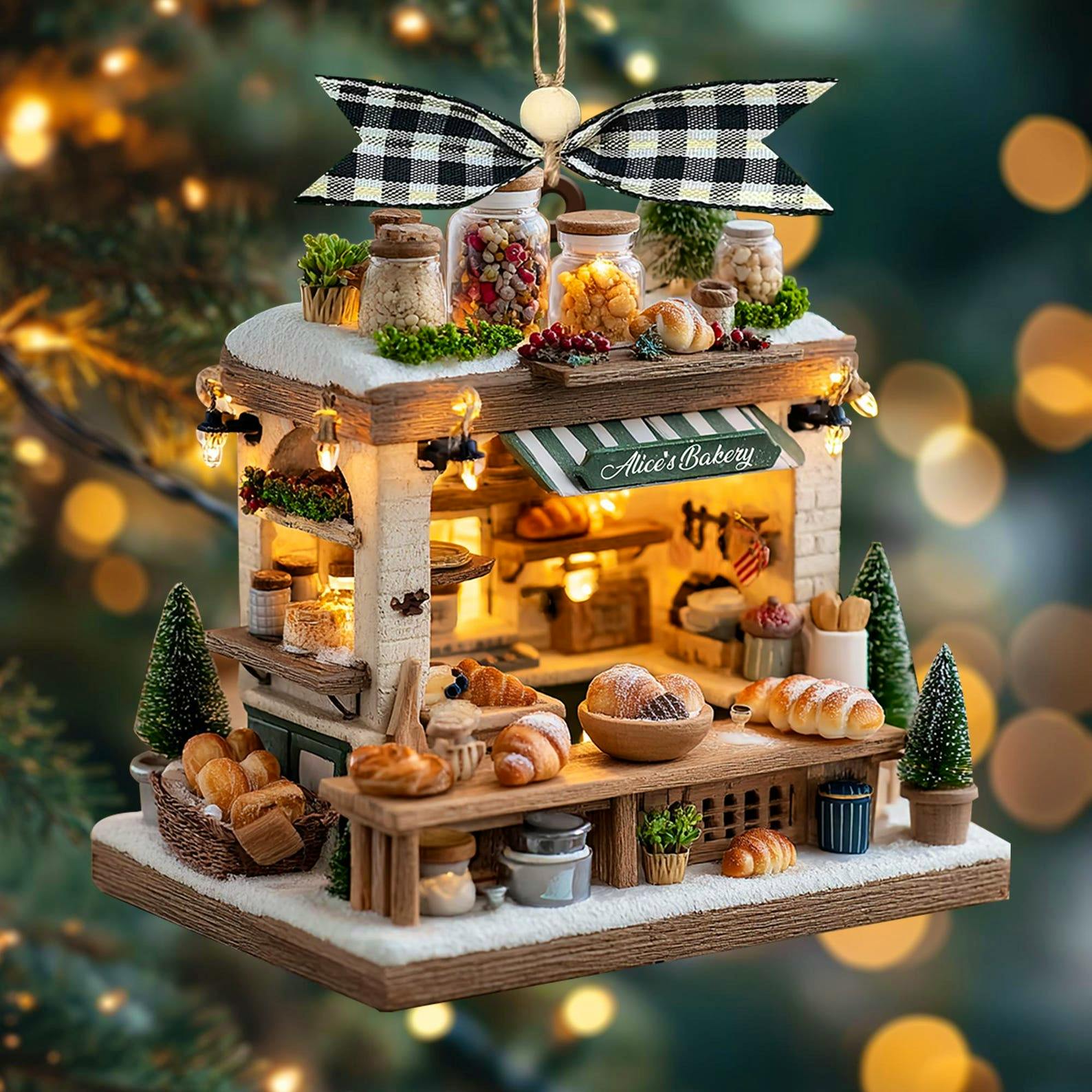 Etsy Personalized Mini Bakery Christmas Ornament, £7.40 (Was £18.50)