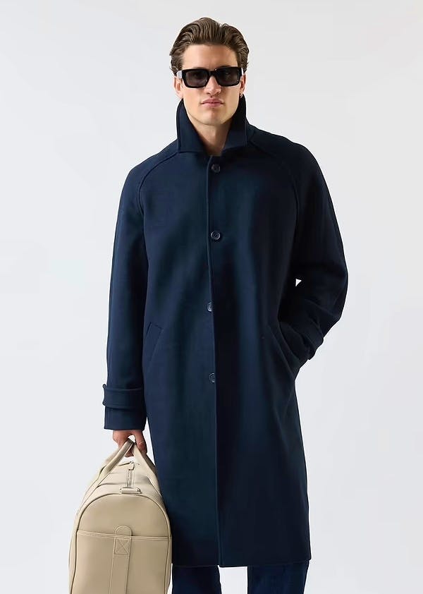 Men's Wool Car Coat £329
