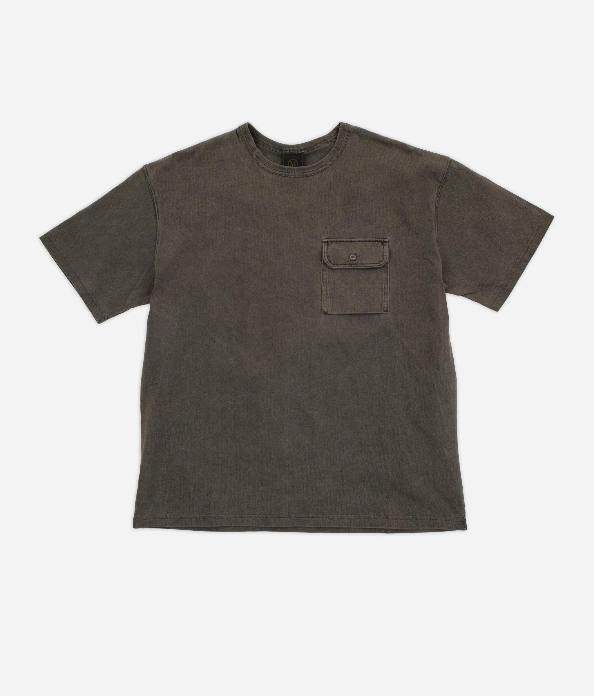 Cigarette Pocket Pigment Dyeing T-Shirt – Charcoal £65
