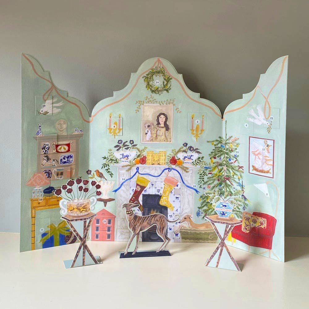 Polly Fern Festive Dutch Gable Advent Calendar, £12.50