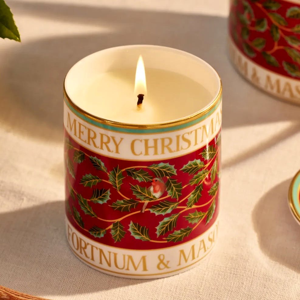 Fortnum & Mason Fortnum’s Christmas Holly Candle, £95
