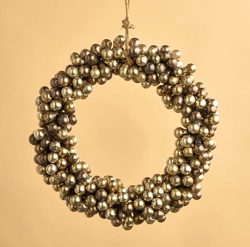The Newt In Somerset Glass Bauble Wreath, £125