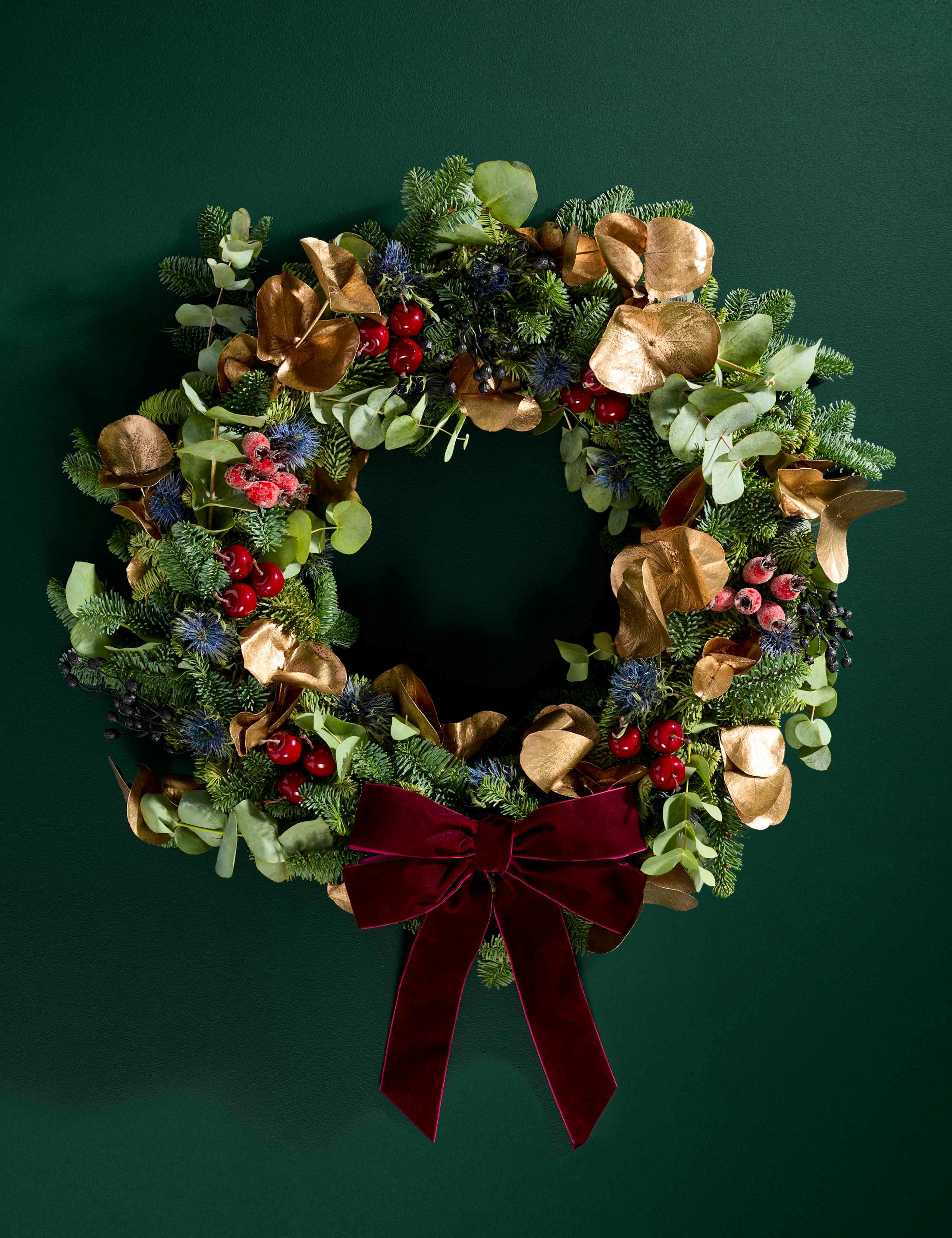 M&S Winter Berry Real Christmas Wreath, £100