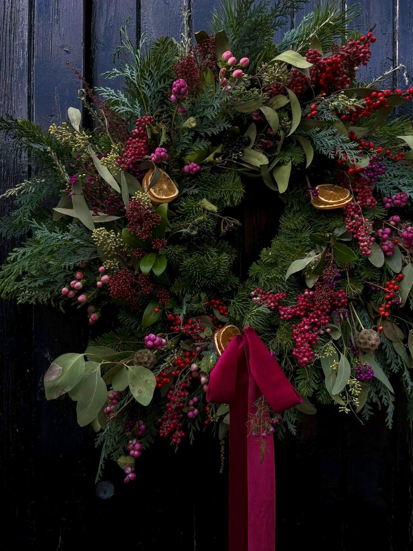 Holly & Co Winter Berry Burst Luxury Christmas Wreath, £150