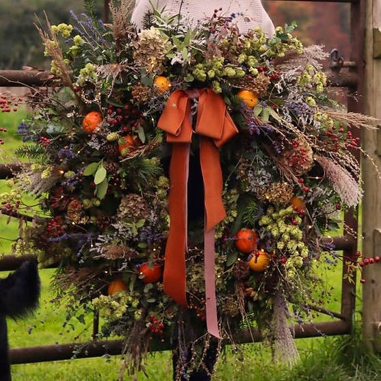 Featherstone Flowers 'Feast' Luxury Christmas Wreath, £125