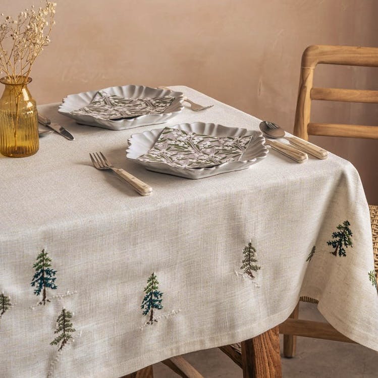 Graham & Green Embroidered Tree Tablecloth, £69.99