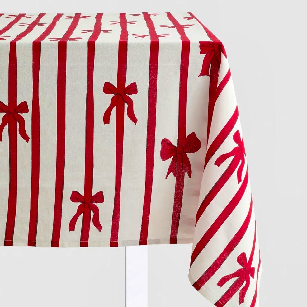 Primark Bow And Stripe Tablecloth, £10