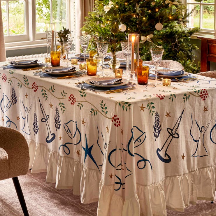 Maison Margaux Festive Handpainted Tablecloth, £295
