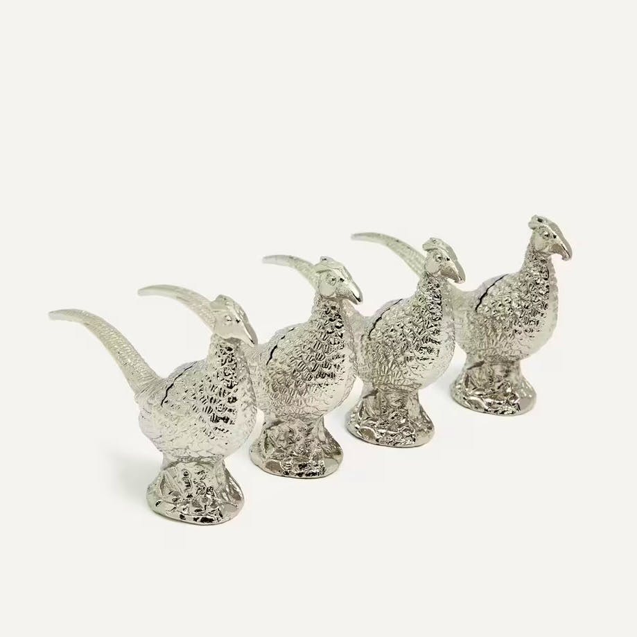 Liberty Culinary Concepts, Pheasant Place Card Holder – Set Of Four, £35.99