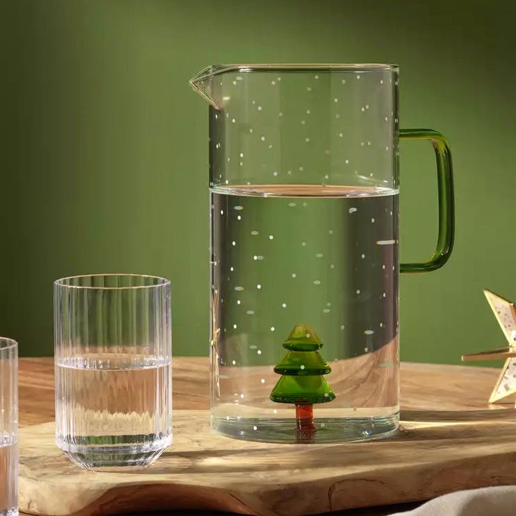Argos Habitat, 3D Christmas Tree Glass Jug, £12