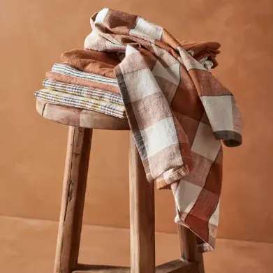 Design Vintage Terracotta Stripe Tea Towel, £10