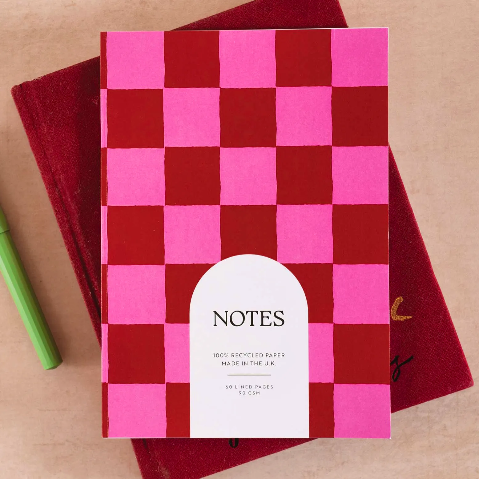 Good Tuesday A5 Burgundy Check Notebook, £6.95