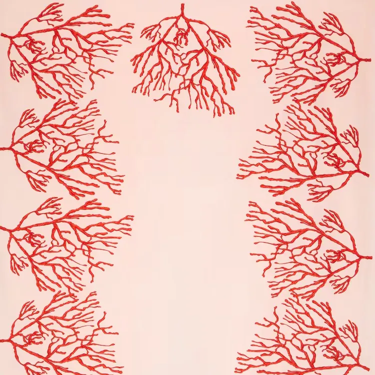 Les Ottoman Coral Cotton Tablecloth, £120
