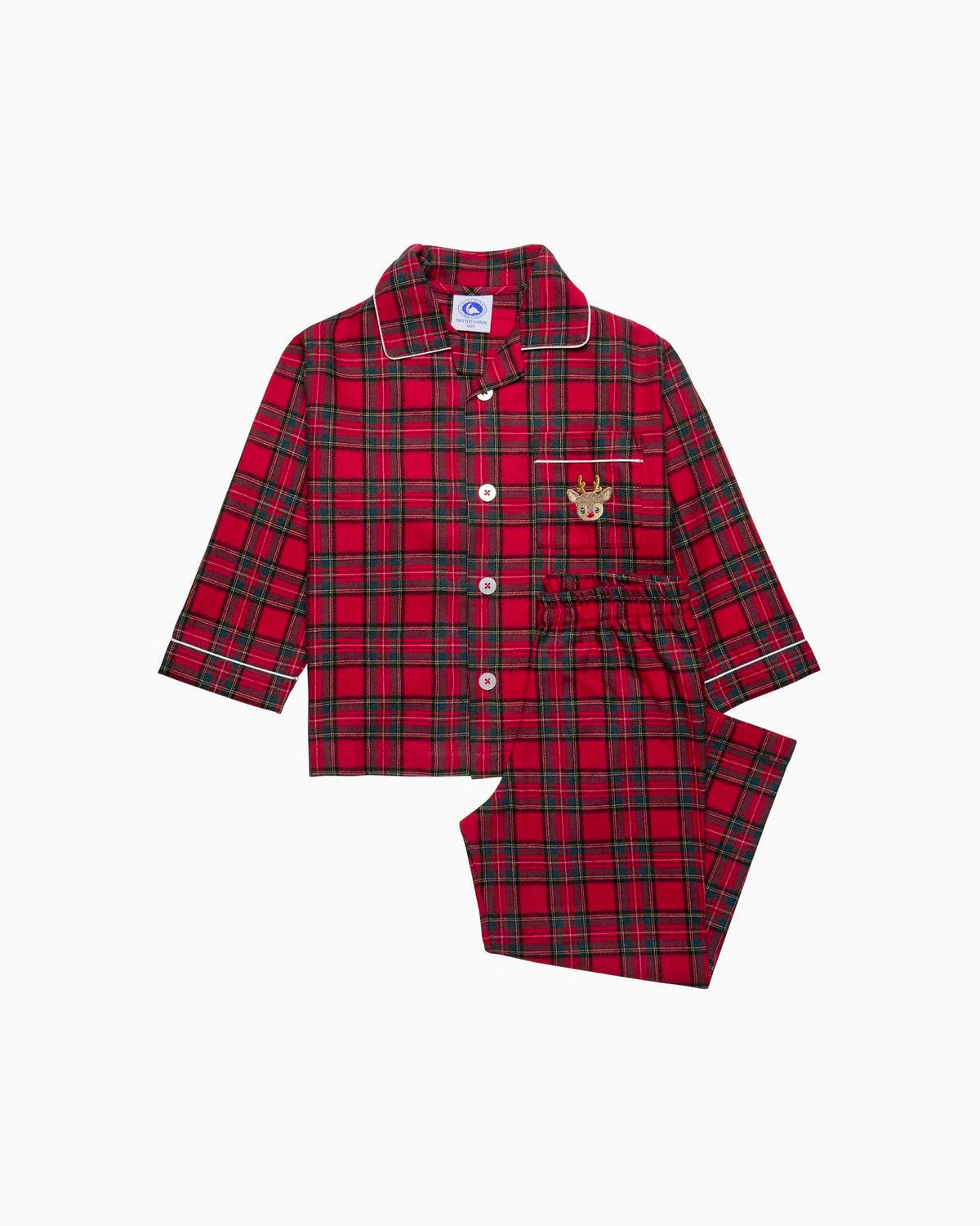 Trotters Cosy Tartan Reindeer Pyjamas, £60