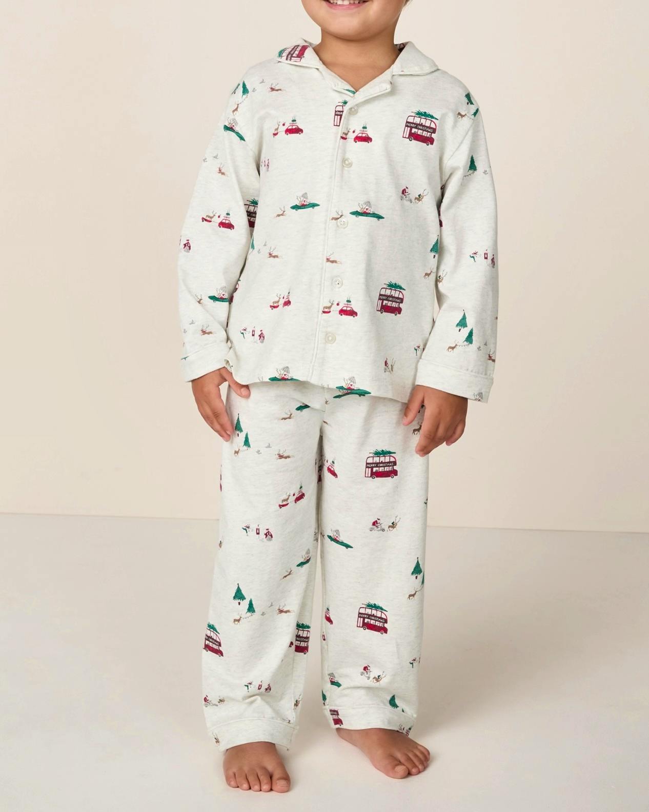 The White Company Organic Cotton Relaxed Fit Traditional Festive London Pyjamas, £34