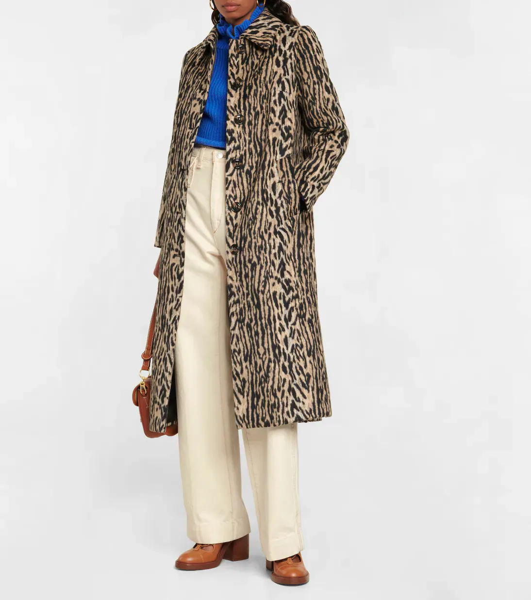Rixo Milly Leopard-Print Faux Fur Coat, £485