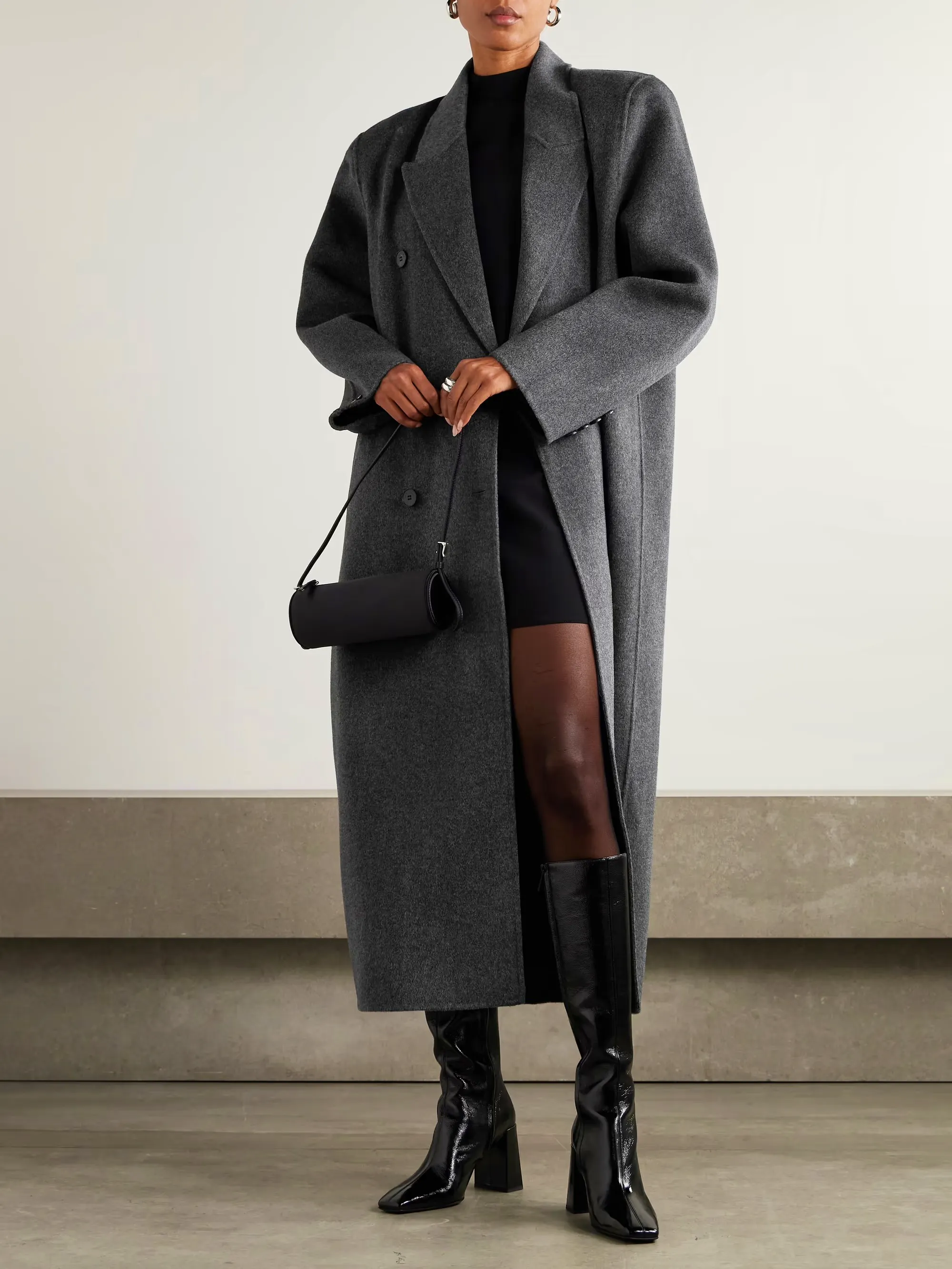 The Frankie Shop Gaia Double-Breasted Wool-Blend Coat, £430