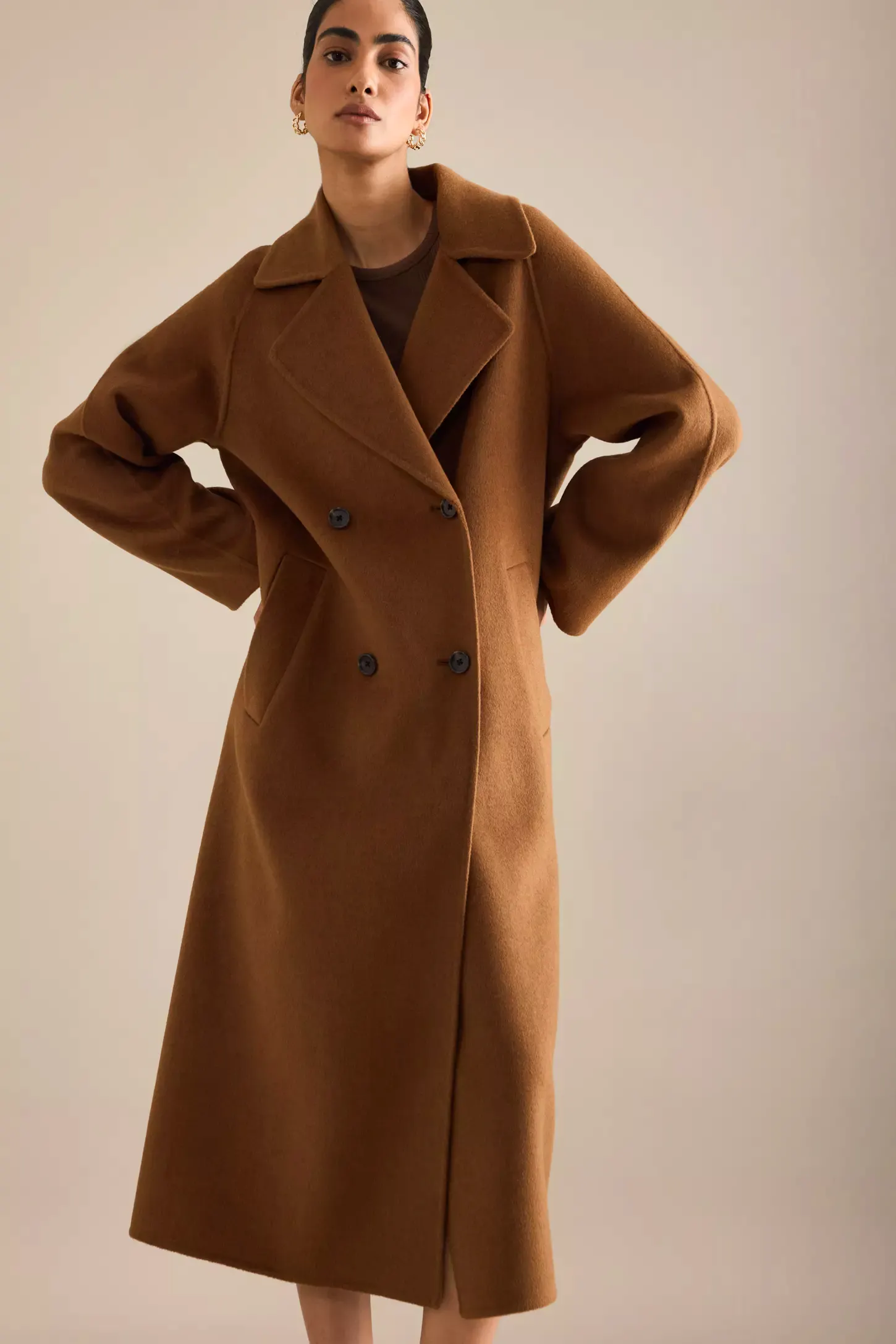 Anthropologie By Anthropologie Double-Breasted Wool-Blend Coat, £218