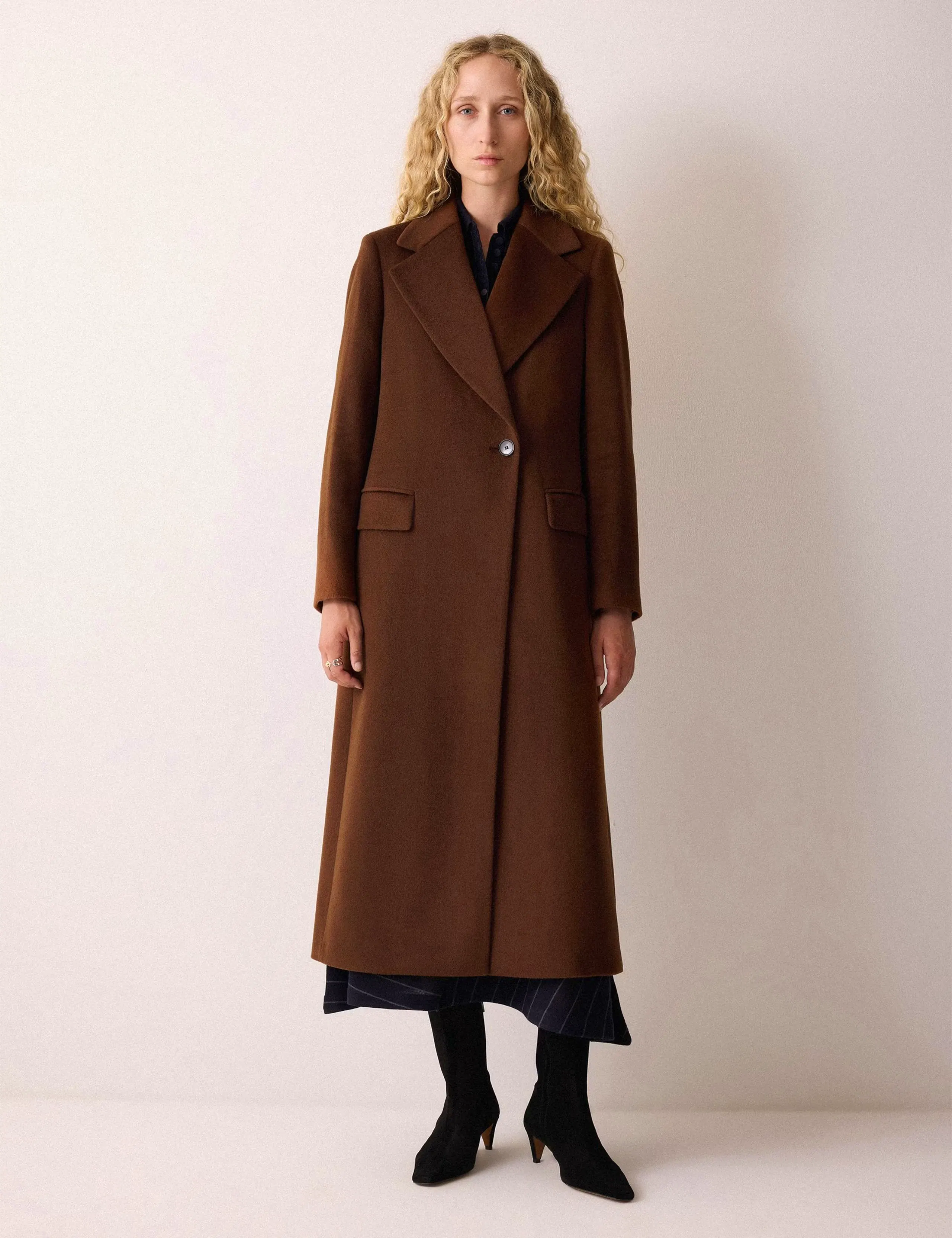 M&S X Jigsaw Pure Wool Collared Longline Duster Coat, £389
