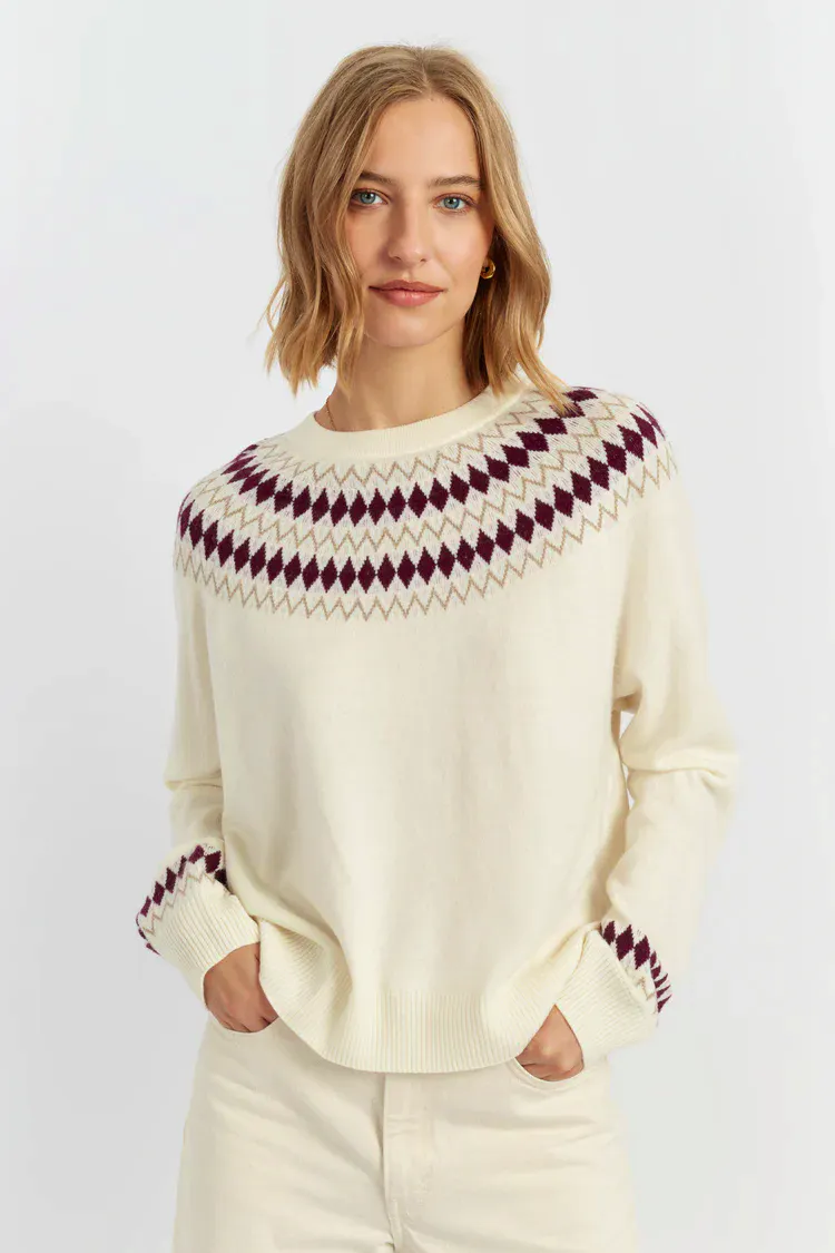 Chinti & Parker Cream Wool-Cashmere Fair Isle Sweater, £62.50