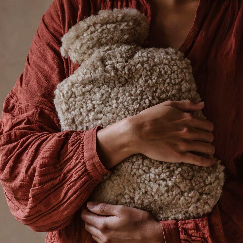 Graham & Green Curly Oyster Hot Water Bottle, £49