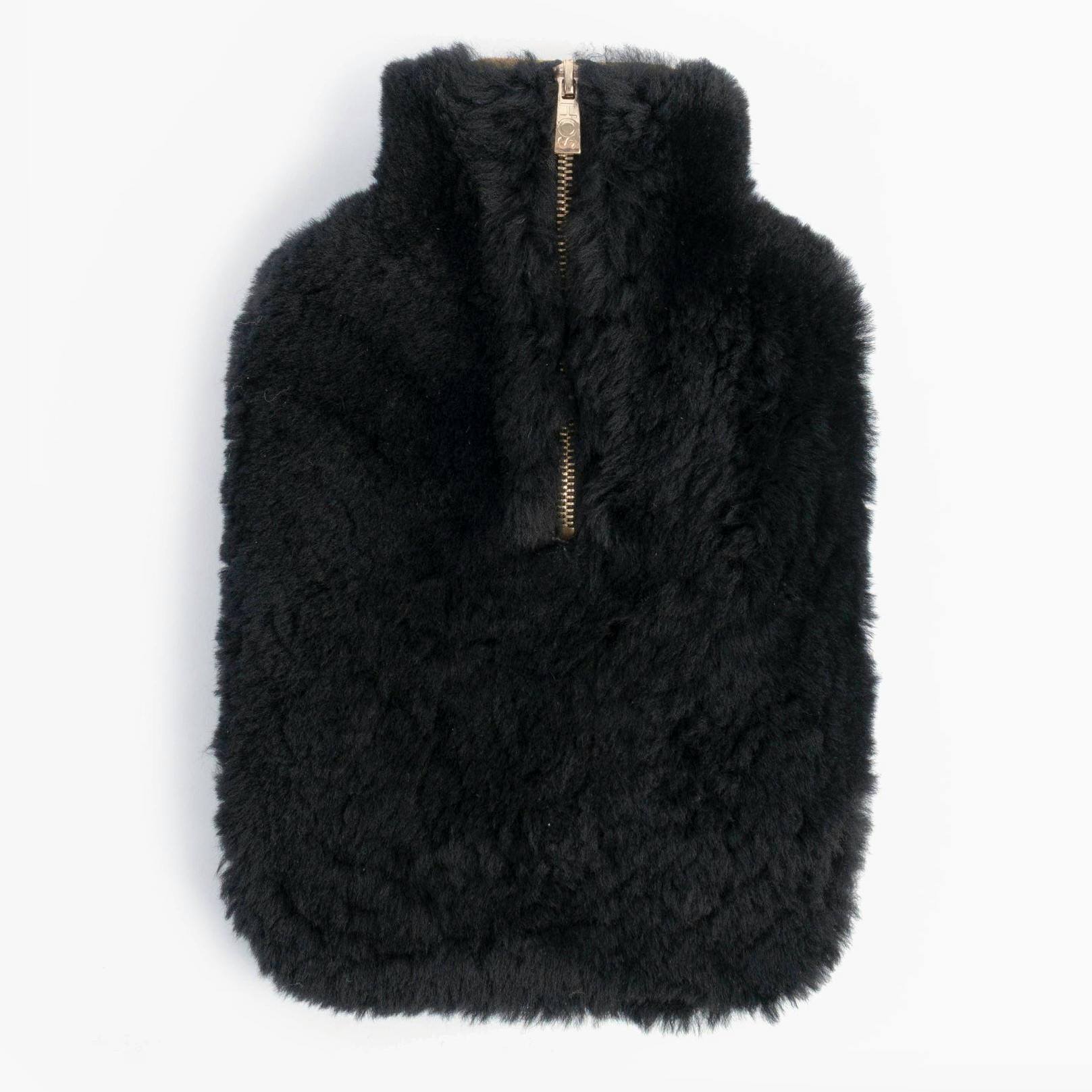 House Of Slippers HOS Sheepskin IRIS Sheepskin Hot Water Bottle Black, £33.24