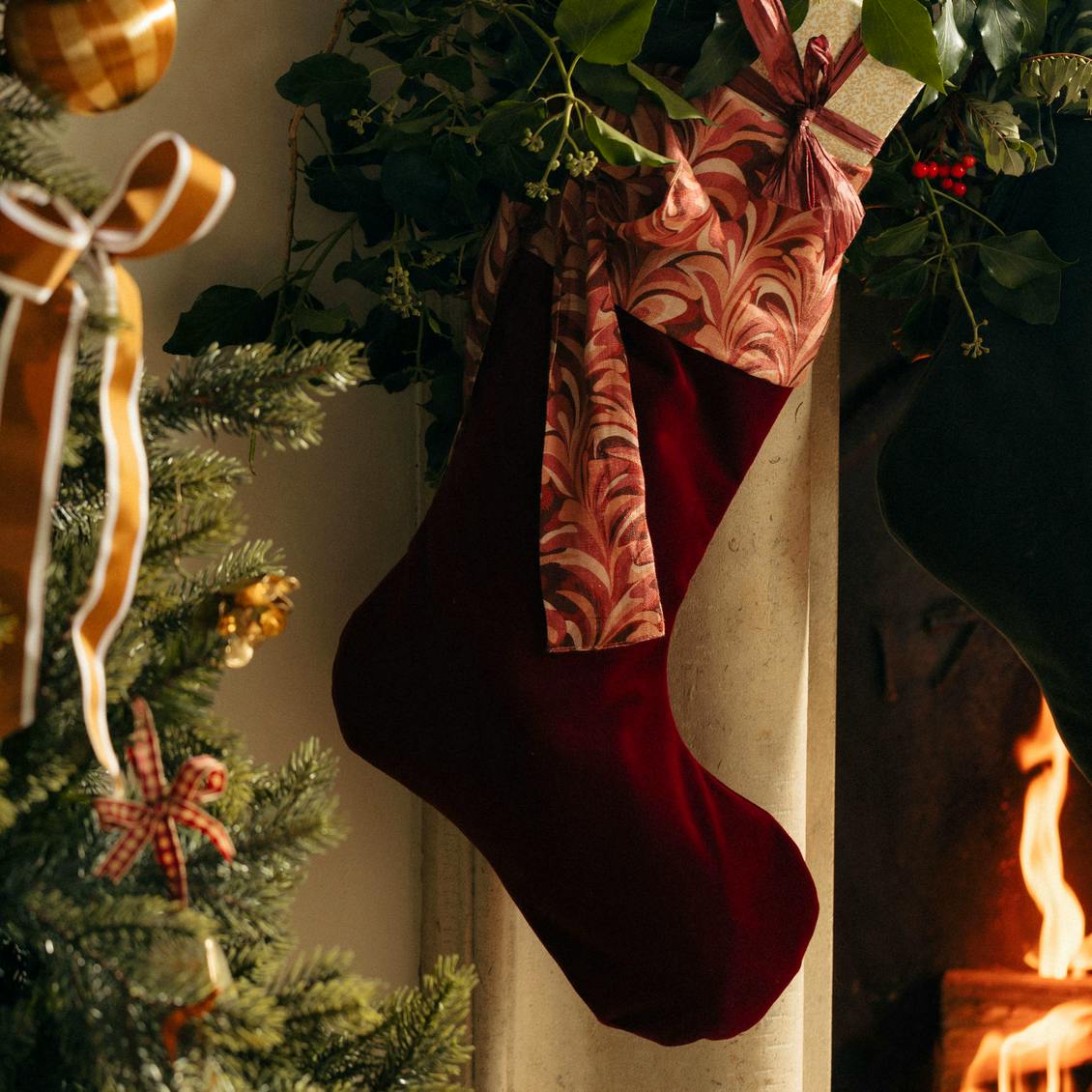 Rebecca Udall Marble & Velvet Christmas Stocking