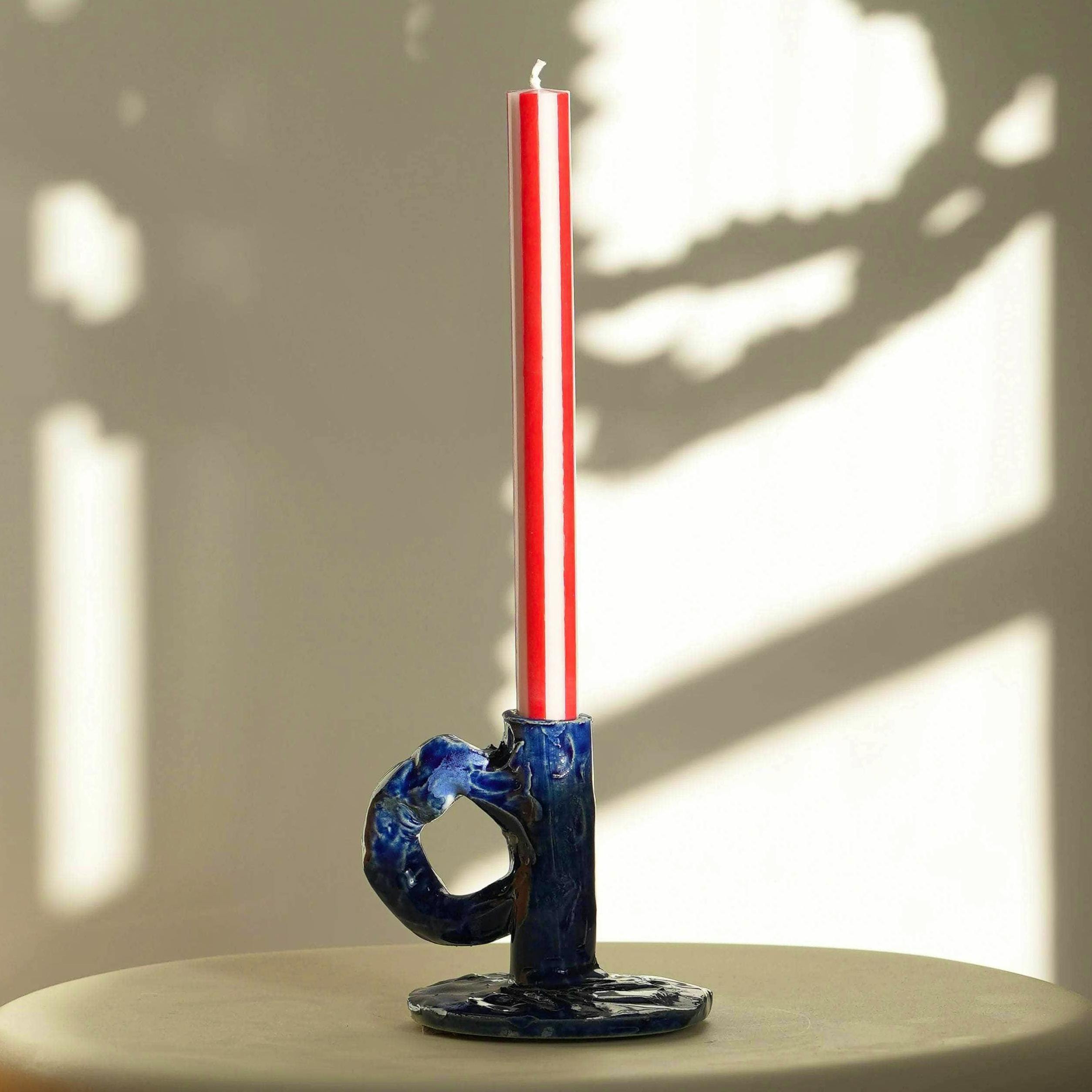 Maison Flaneur Stripe Dinner Candles