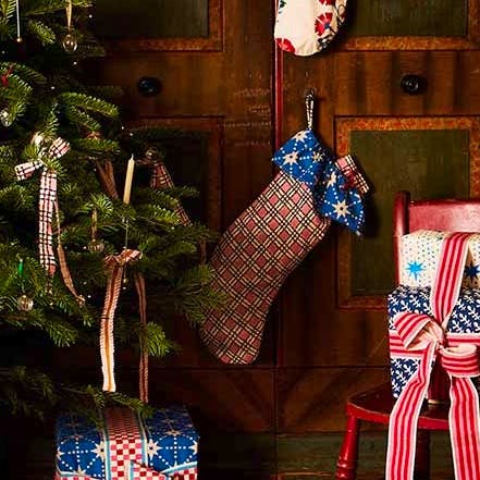 Molly Mahon Stocking Trellis With Stars Frill