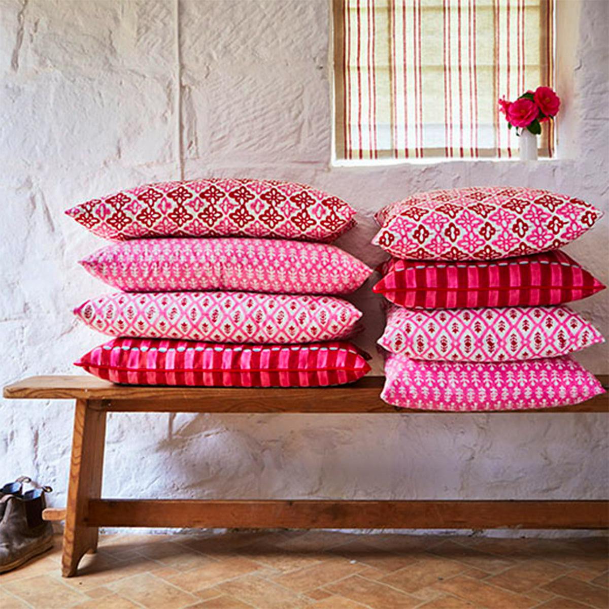 Molly Mahon Cushion Piped Lunar Pink