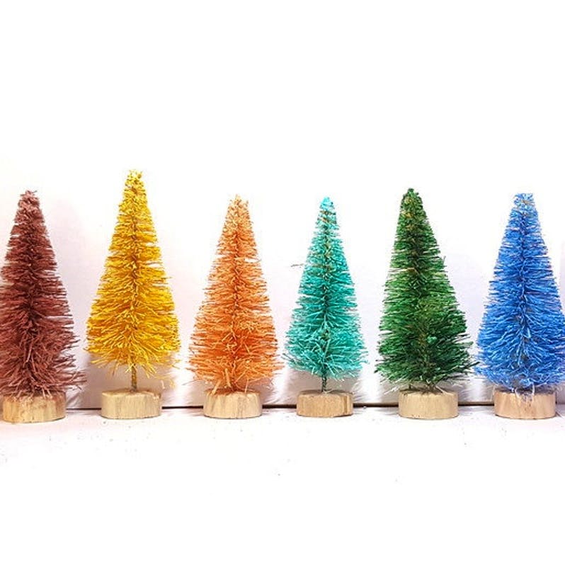 Etsy Gem-Coloured Bottle Brush Trees