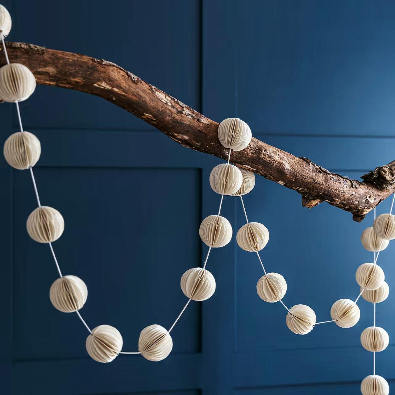 Garden Trading Maddox Pom Pom Christmas Garland Warm White, £20 Now £14