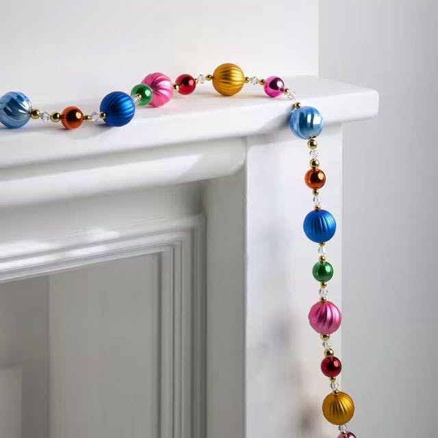John Lewis Small Bauble Garland, Multi, 180cm, £25