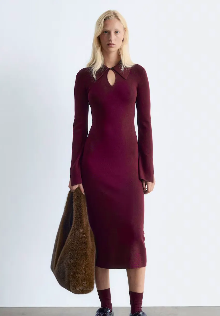 & Other Stories Knitted Wool Midi Dress, £119