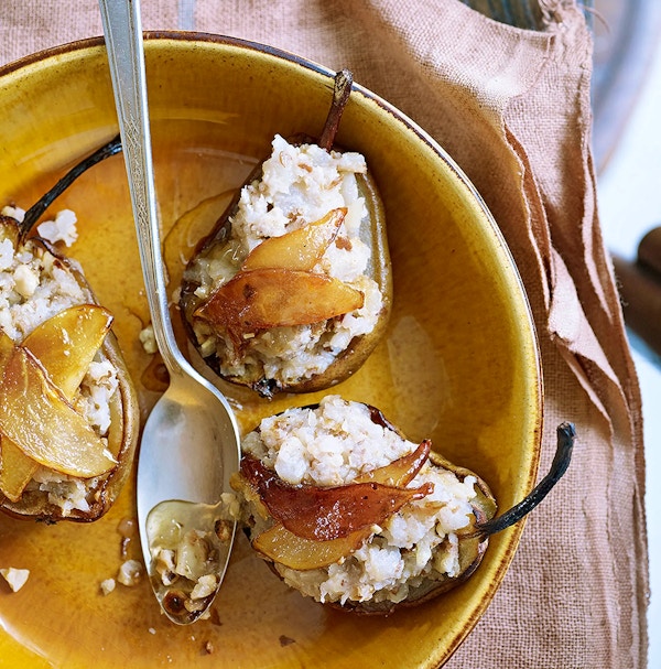 Roasted Pear With Walnut & Ginger Filling Copy